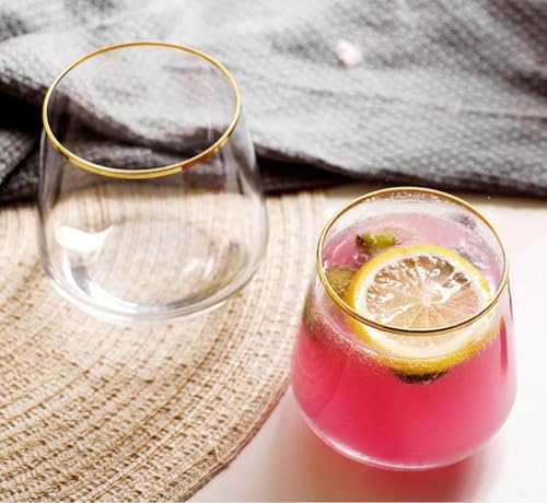 Image of bellemax 300ML Juice and Water Glass Stylish Crystal Highball Drinking Glasses, Medium Size Tumbler Glasses for Juice, Water, Milk, lassi, Cocktails and Sharbat (TR-04, 6 Count (Pack of 1))
