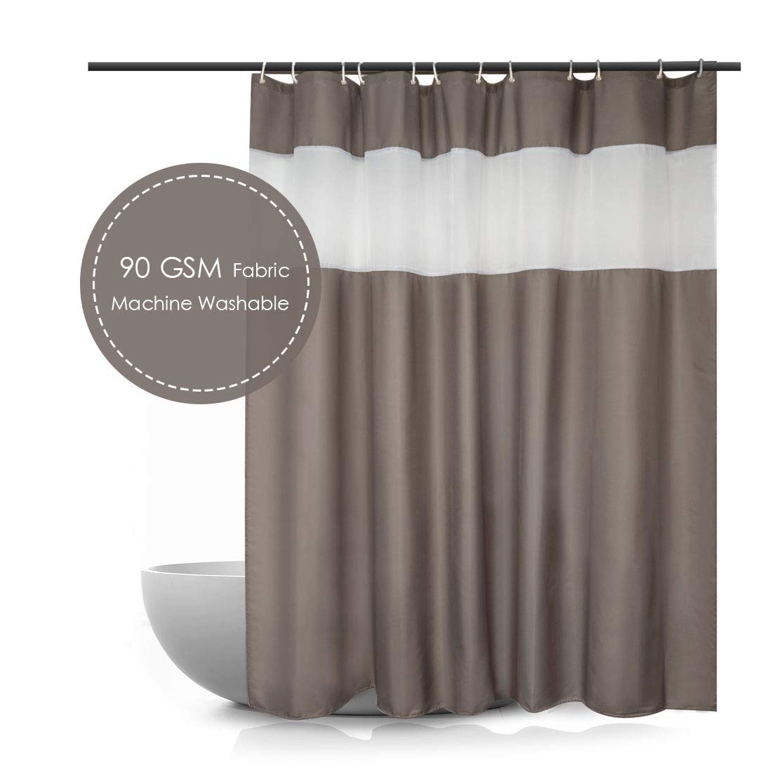 Brown Shower Curtains Fabric Curtains & Drapes 2023