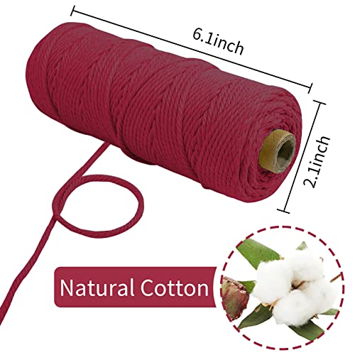 LEREATI Macrame Cord 2mm x 100m, Thick Macrame Rope Natural Cotton Rope Craft String - Image 2