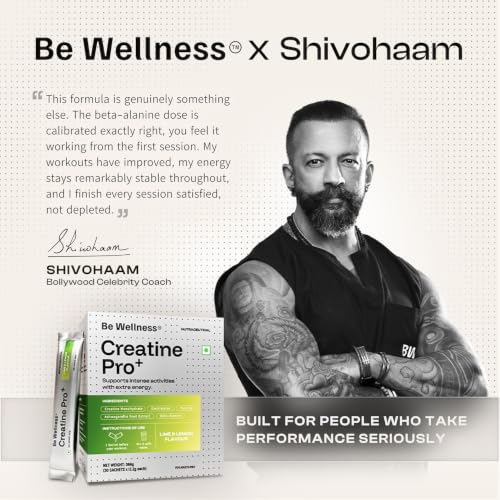 Image of Be Wellness Creatine Pro+ Pre Workout, Lime & Lemon, 30 Sachets