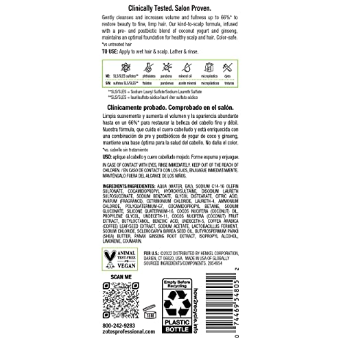 Biotera Ultra Thick & Full Sheer Volume Shampoo | Fine Or Limp Hair | Microbiome Friendly | Vegan & Cruelty Free | Paraben Free | Color-Safe | 32 Fl Oz #TOP7