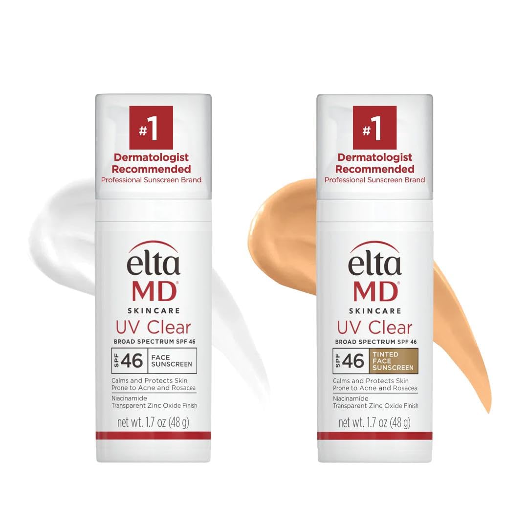 UV Clear, UV Clear Tinted Duo Kit, Face Sunscreen SPF, Tinted and Untinted Broad Spectrum Protection for Sensitive Skin