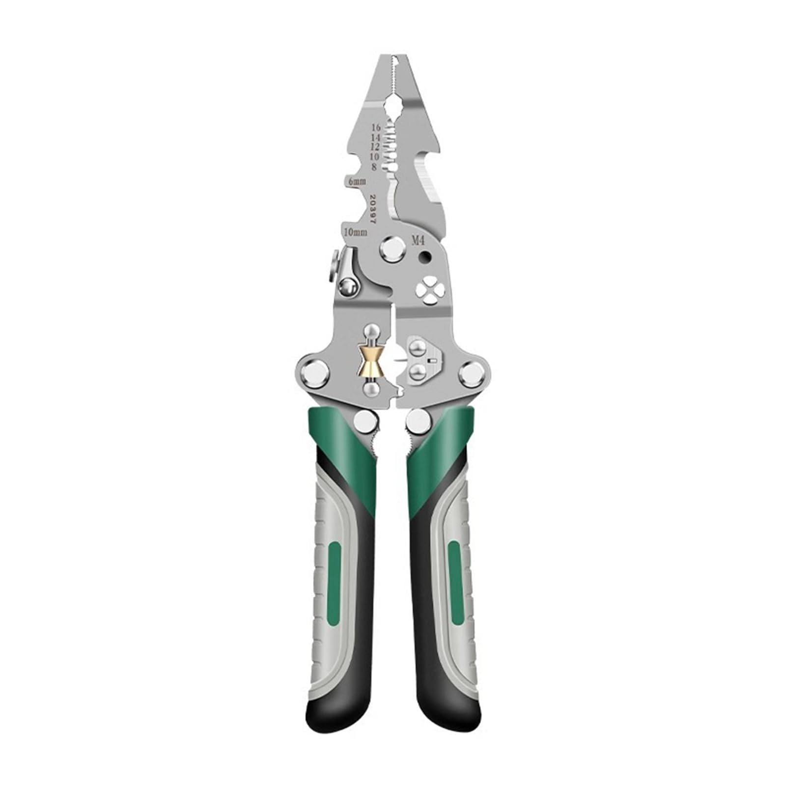 Nueayms 16 In 1 Needle Nose 16/18 In 1 Multifunctional Wire Stripper Pliers Crimper Cable Cutter Multifunctional Pliers