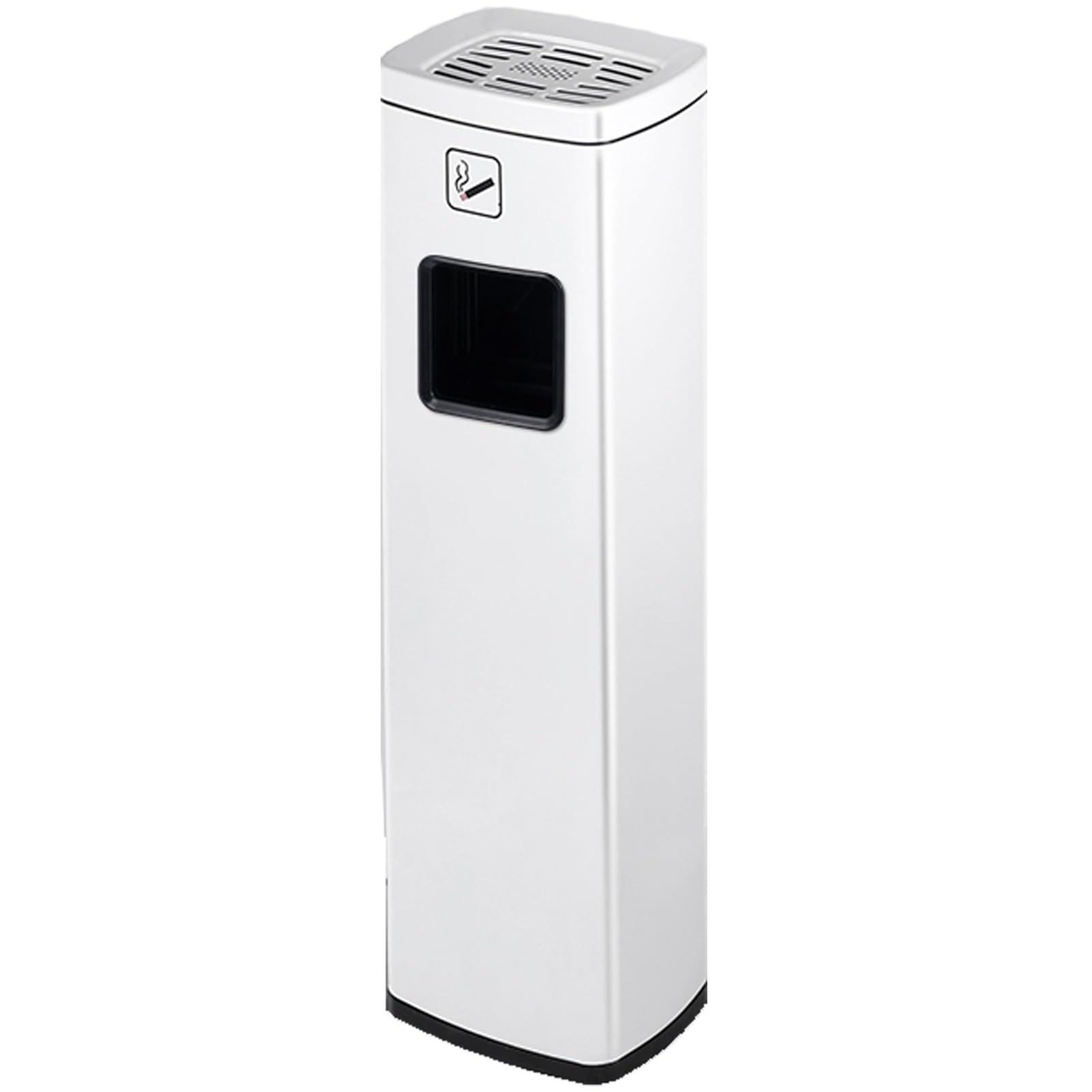 IUokLU Standing Ashtray Outdoor Cigarette Disposal Trash Can for Patio,Garden,Office,Restaurant,Hotel,Bar（White）