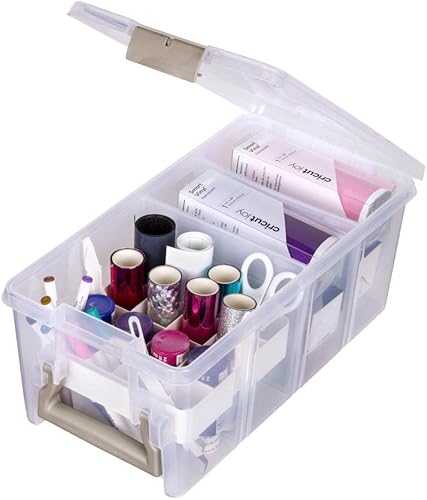 Miniatura 3 de ArtBin 6814AG Super Satchel - Bandeja de accesorios doble profunda, color blanco, 1 bandeja