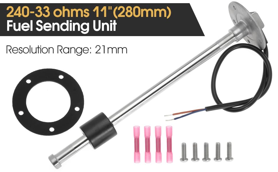 Car Boat Fuel/Water Level Sensor For 0-190ohm/240-33ohm Fuel Level Meters Marine Water Level gauge Sensor Sender Unit For 9-32V - 34