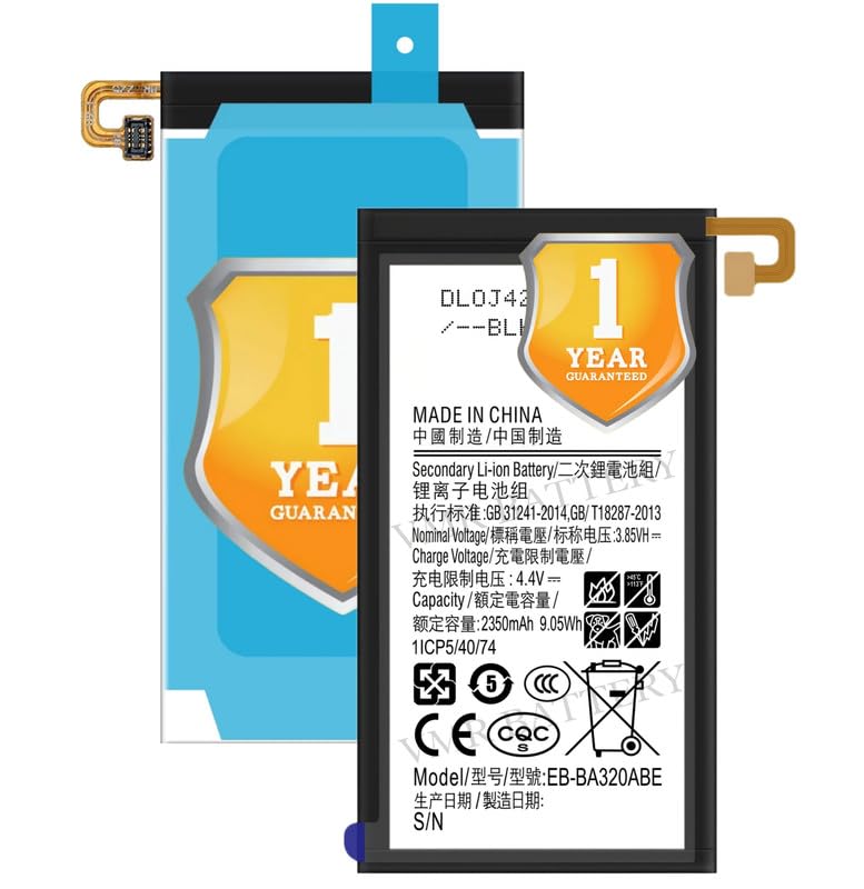 Image of Original EB-BA320ABE Battery Compatible for Samsung Galaxy A3 (2017) (SM-A320F) - (2350mAh) - 1 Year Warranty K7