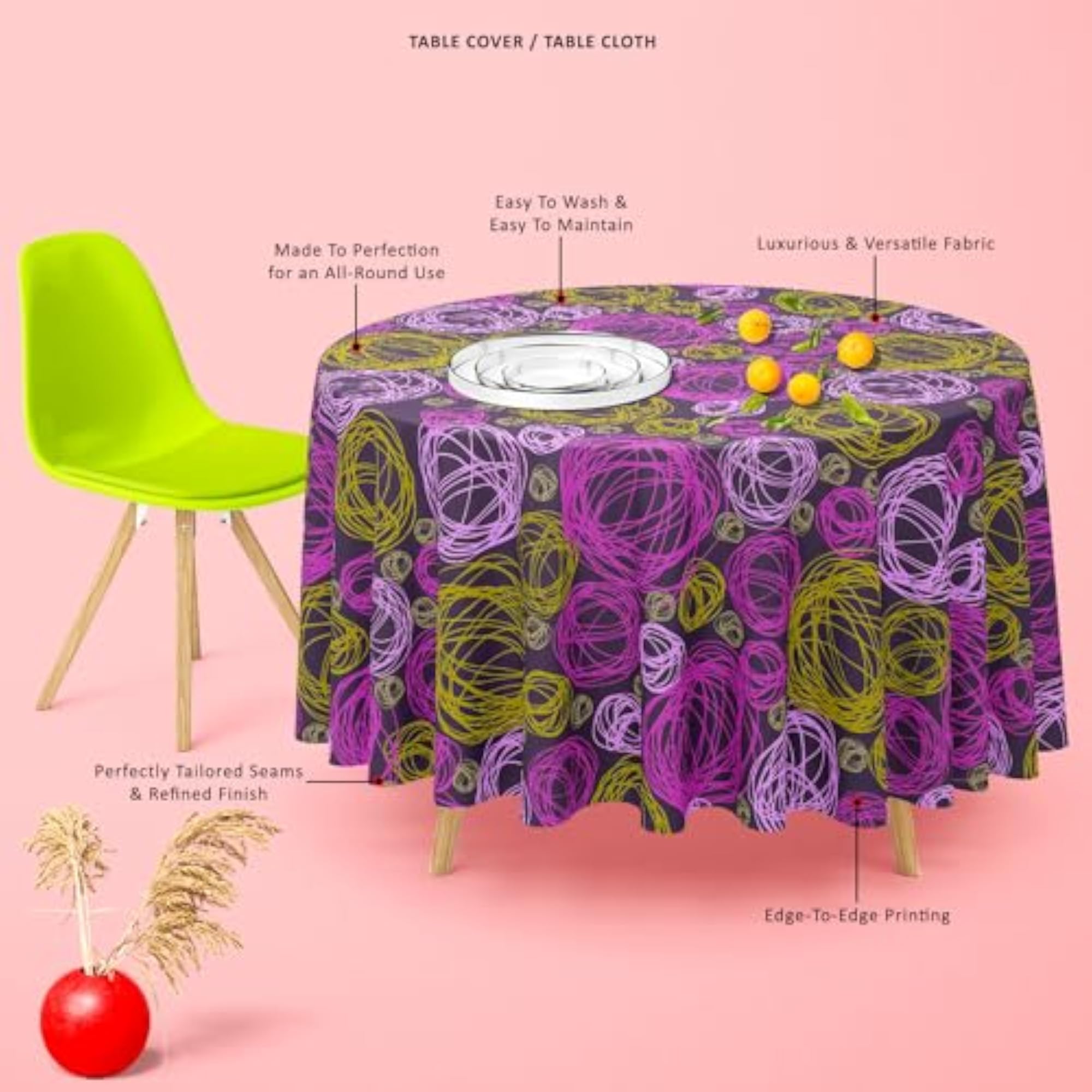 Swirl D1 Table Cloth Cover for Dining
