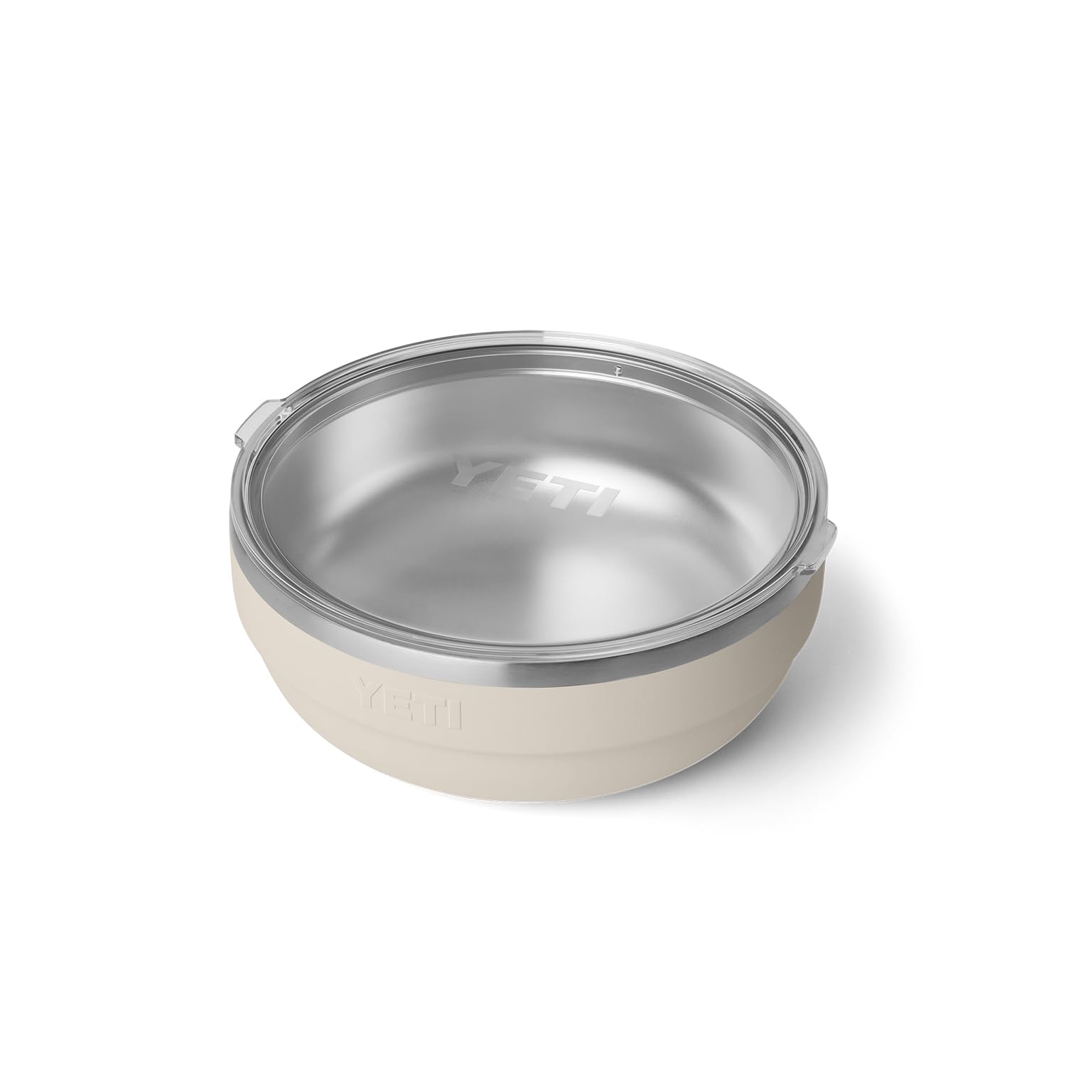 YETI Rambler Low Bowl, Vacuum Insulated, Stackable and Nestable Stainless Steel Bowl with Lid, 3.6 Quart, Cape Taupe