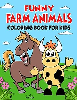 Paperback Funny Farm Animals Coloring Book