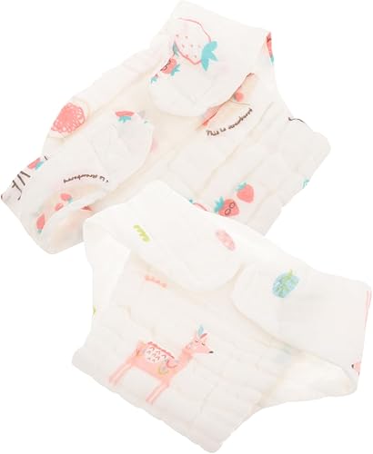 Pañales para bebés prematuros, 2 unidades, pañales de algodón para recién nacidos, reutilizables, lavables, para niños y niñas, estilo aleatorio