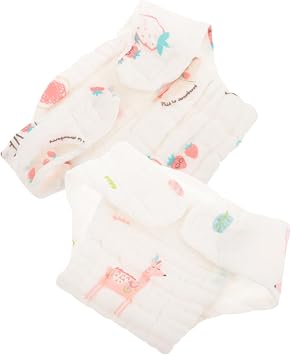 Micro Preemie Diapers 2 Pcs Cotton Baby Diapers for Newborns Reusable Washable for Boys Girls Random Style