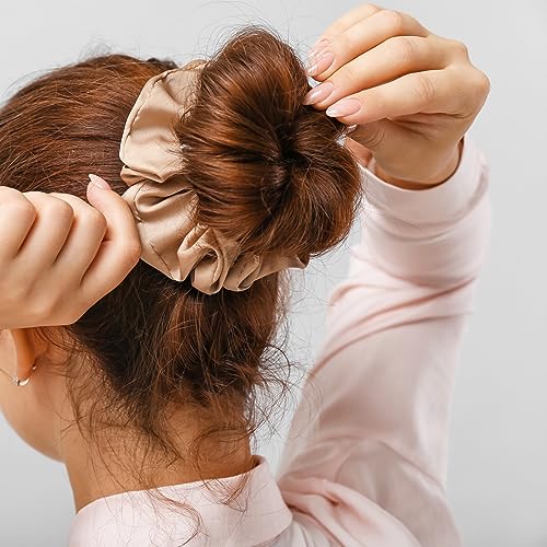 townssilk Silk Skinnie Hair Bobbles hairscrunchies 100% Pure Mulberry Silk 22 Momme Hair Friendly Luxury Elastic Hair Bobbles Colour Luxury diamonds 3pc - Image 4