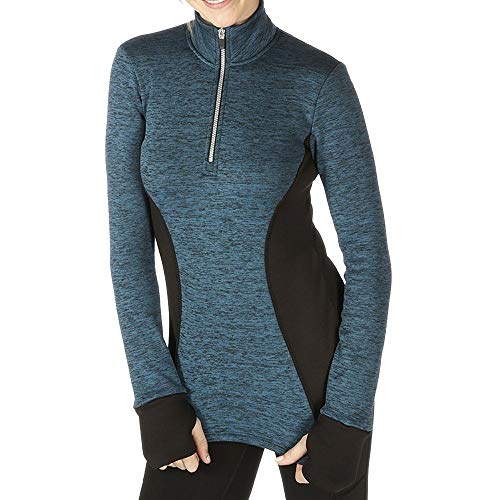 SnowAngel Women's Minx Hourglass Zip Tee, Peacock, Medium