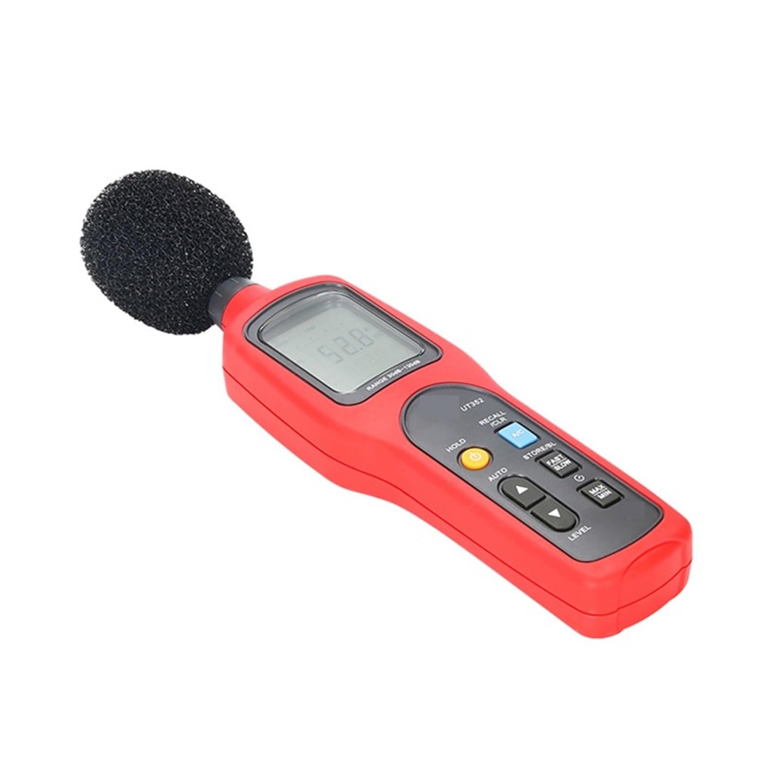 Misuratore di Decibel, misuratore di Livello sonoro Digitale, Tester di monitoraggio del Rumore da 30 a 130 Db, frequenza 31,5 Hz ~ 8000 Hz con Funzione di Allarme