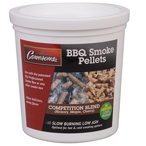 Camerons Smoking Wood Pellets (Competition Blend, 1 Pint)- Kiln Dried BBQ Pellets - 100% All Natural Barbecue Wood for Smoker Grill & Pellet Grill- Infuse Smokey Flavor in Food - Grilling Gift for Dad
