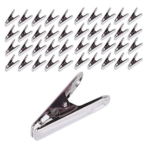 Stainless Steel Clothes Pegs Laundry Pegs 40PC Non Slip Soft SUPER Tight Grip Metal Pegs For Washing Line Clothes Drying Airer Pegs Clips Clamps Rust Proof Cover