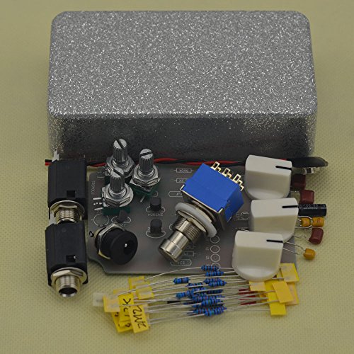 TTONE Do It Yourself Analog Tremolo Guitar Effects Pedal Stompbox Pedals Kit Flash silver Colour Enclosure Unfinished(NO HOLES)