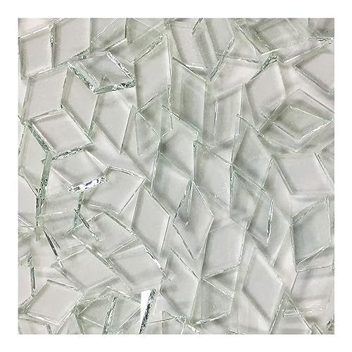 Mosaique Carrelage Matériaux d'artisanat de mosaïque de verre clair 50 g/sac bricolage feuille de vitrail diamant mosaïque mosaïque for bricolage à la main Tesselles Mosaique (Color : Transparent, T