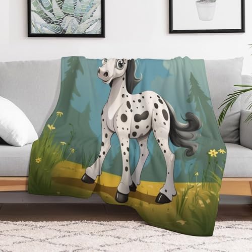 Manta de forro polar de caballo mullida un regalo util para el sofa 3