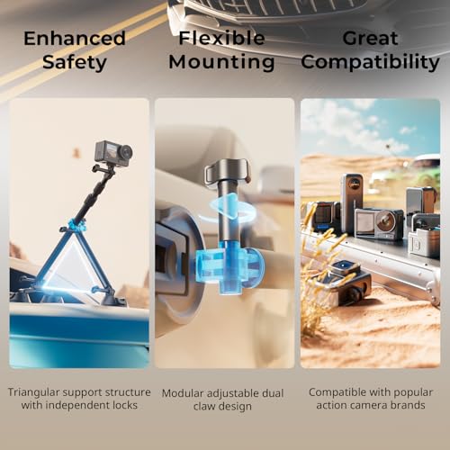 Kit ventouse Insta360 X4 X3 SmallRig 4380 support voiture pare-brise - 3