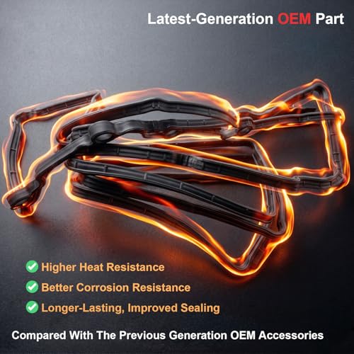 Image of S55 & N55 Valve Cover Gasket OEM 11127587804 for BMW | 135i, 235i, 335i, 435i, 535i, 640i, 740i, 740Li, X1, X3, X4, X5, X6, M2, M135i, M235i, M2, M4, M3, M5, 3.0L, genuine Part