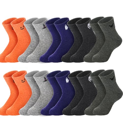 Image of Eurzom 10 Pairs Socks Womens Crew Elastic Ankle Length Cotton Socks Aesthetic Cute Lightweight Low Cut Gifts for Women