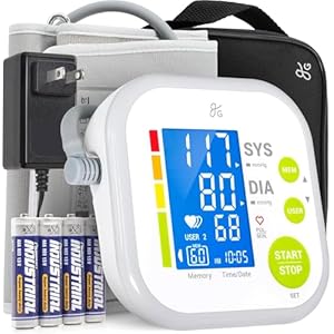 Greater Goods Blood Pressure Monitor – Complete BP Machine Kit with Wall Adapter and Premium Comfort Cuff, Designed in St. Louis
