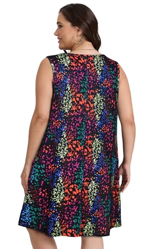 Image of elescat Plus Size Summer Dresses for Women Sleeveless Pockets Beach Tshirt Tank Sundress 2026
