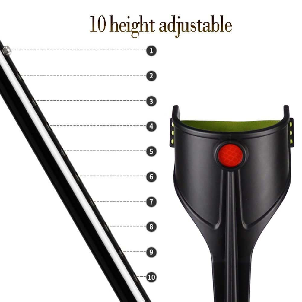 Kule Ortopedyczna Pomoc do Chodzenia, Dorosłych Lekka Crutches, Regulowana 10 Gear Wysokość, Wsparcie 100kg