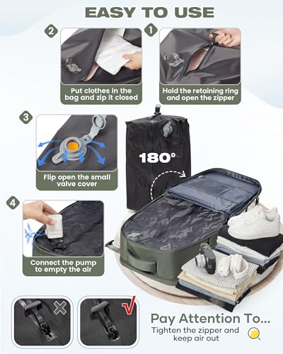 Sac A Dos Sous Vide Voyage : SZLX Sac à Dos Sous Vide Voyage 40x30x20 avec pompe Bagage Cabine ... – Image 5