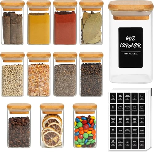 Opiniones y reviews de Tarros los mejores 10. 45 Tarros de Vidrio con Tapa Hermética:Juego de 10 Recipientes Herméticos de Cristal con Tapa-Botes Hermeticos Cocina Incluye Etiquetas para Almacenar Granos de Café, Especias...