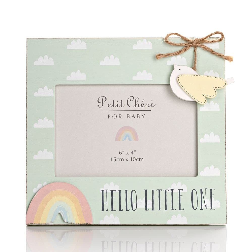 Petit Cheri Bird and Rainbow Picture Frame ''Hello Little One''