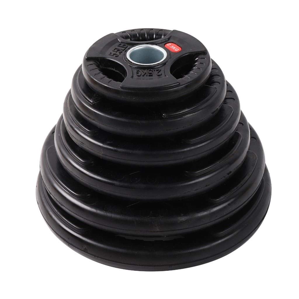 Discos de Pesas Cubiertas de Hierro Barra de 2 Pulgadas Olímpico Grip Home Plate 2,5 kg con Barra de Pesas con Barra de Goma con Barra de Agarre, 5 kg, 7,5 kg, 10 kg, 15 kg, 20 kg (Size : 10kg)