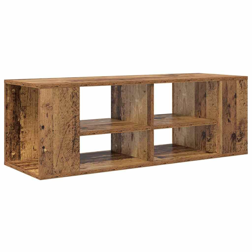 Mobile TV Sospeso 102x35x35 cm, Armadio a Parete Legno Vecchio | Mobiletto sospeso salvaspazio per soggiorno, ideale per organizzare decoder e console da gioco con stile moderno.