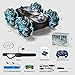 Uregoio Gesture Sensing RC Stunt Car with LED Lights, Double-Sided Flips Driving 360° Rotating, Sidesway, 2.4GHz 4WD Hand Controlled Remote Control Car for Boy 4-7, 8-12, Birthday Gift for Kids (Blue)