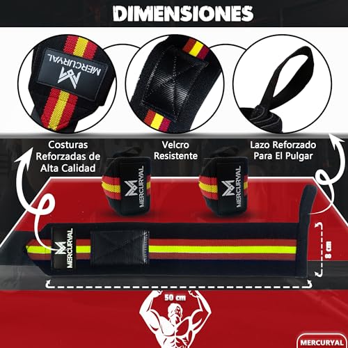 Lot de 2 bracelets de sport pour crossfit - Nouveau design avancé des pays - Accessoires de fitness - Wrist Wraps - Bracelets de sport pour hommes et femmes – Image 5