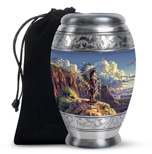 Image of Native American Urns for Ashes - Urns for Human Ashes - Ashes Urn Adult - Adult Urns for Human Ashes Men - Cremation Urns for Adult Ashes Women - (10 inch Pack of 1), MON-URN-3867-URN