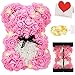 Zodight Oso de Rosas, Oso de Peluche Rosa con Caja Regalo + Cadena de Luz + Tarjetas felicitacion, Oso de Artificial Regalo para Madres/Novia/San Valentín/Cumpleaños/Bodas/Graduación/Aniversarios