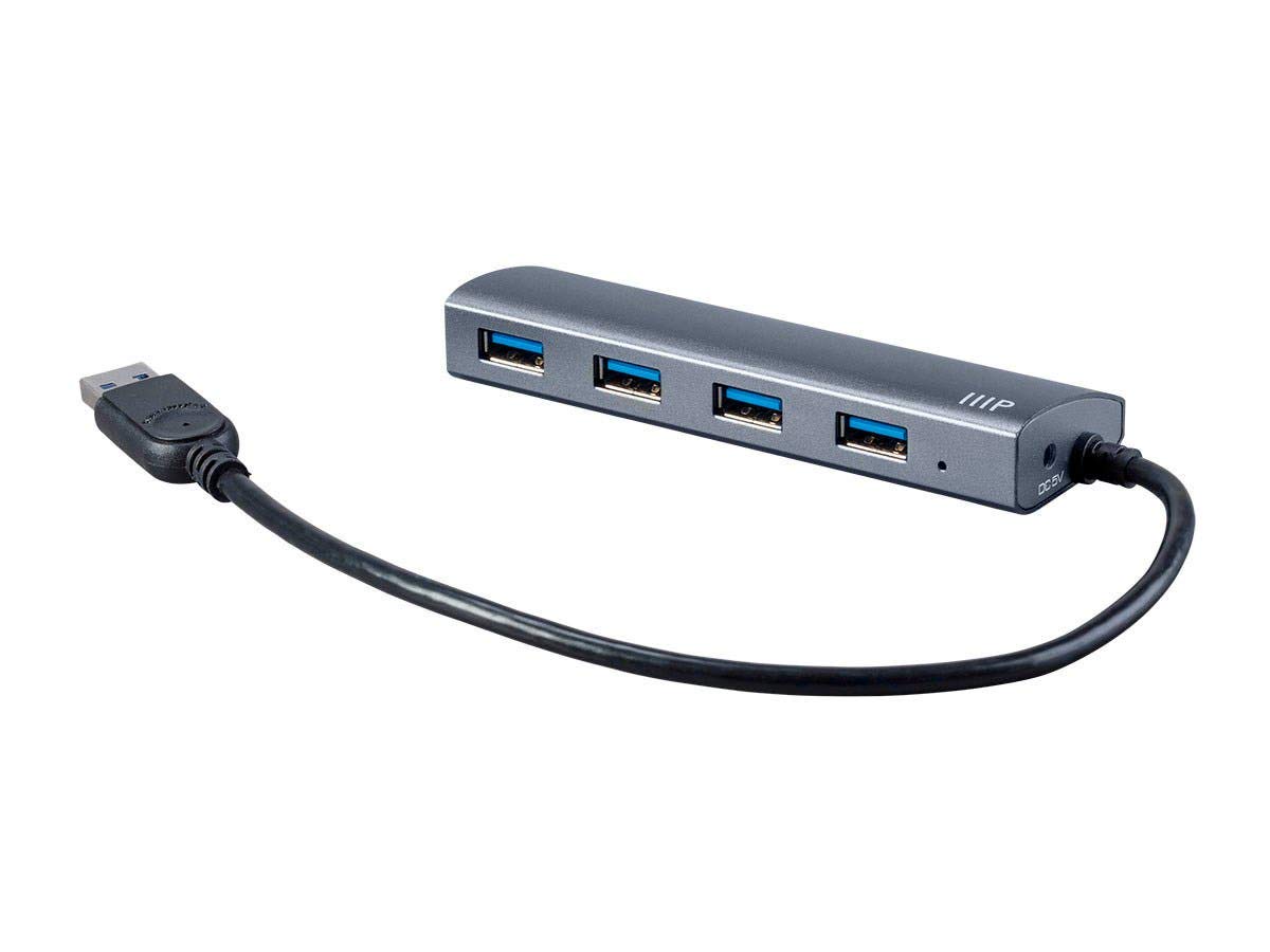 Monoprice Hub USB 3.0 4 Ports en Aluminium