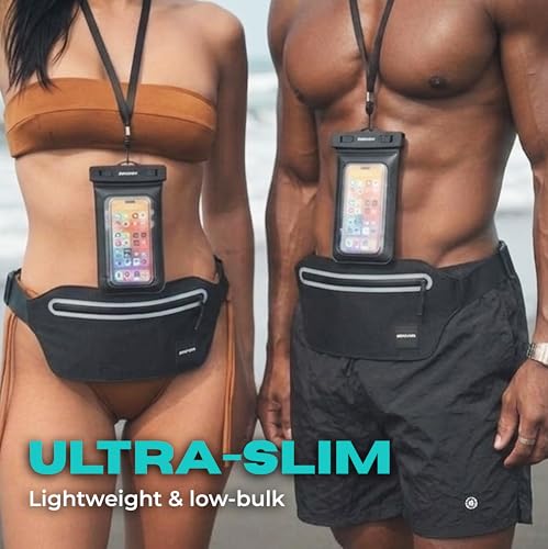 Image of Drench 100% Underwater Waterproof Fanny Pack | Submersible Waterproof Phone Pouch & Waist Pack Dry Bag for Swimming, Boating, SUP & Snorkelling | Floating Belt Bag Underwater Phone Case | iPhone