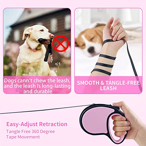 Image of Smart Pet Leash Automatic with Padded Feature and Feather Decoration for Dogs Dog Traction Rope Chain Automatic Retractable Dog Walking Rope Pet Leashes Retractable Pet Leash (3M-15Kg)