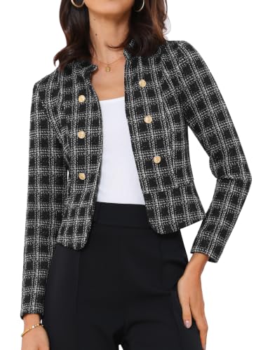 Black Tweed Cropped Jacket