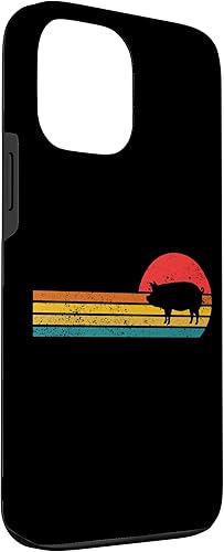 Vista 60 de iPhone 12 mini Retro Vintage Sunset Cute Show Pig Lover Case