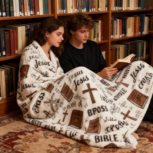 Couverture chrétienne Jésus imprimée pour prière et décoration de maison