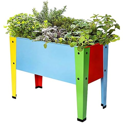 Hochbeet für Kinder, Gemüse, erhöhter Pflanzkasten mit Beinen, Outdoor, Terrasse Cover