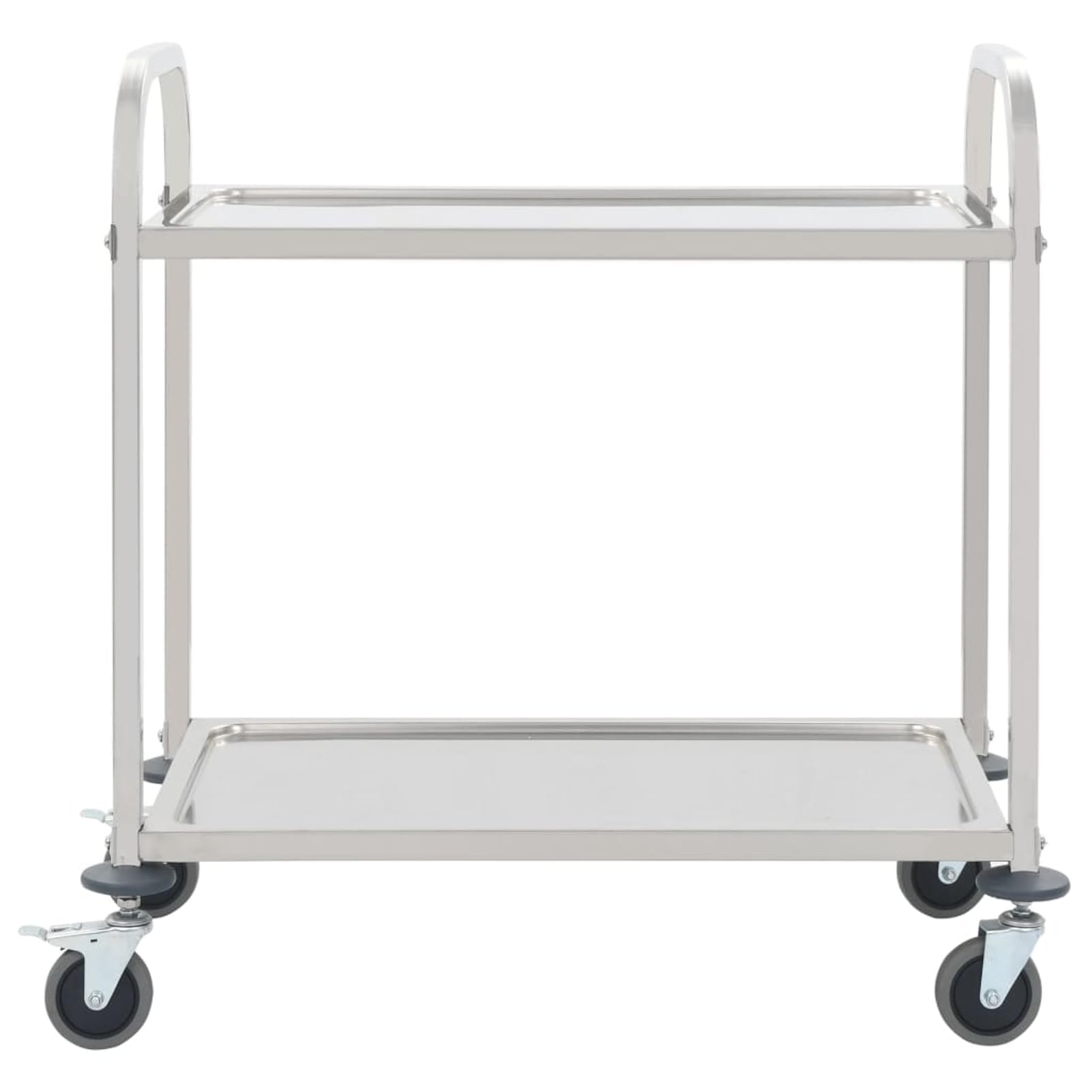 Gecheer Carrello per il trasporto con 4 ruote girevoli, carrello da a 2 livelli, 96,5 x 55 x 90 cm (lunghezza x larghezza x altezza) con 2 livelli, salvaspazio, facile da trasportare per hotel