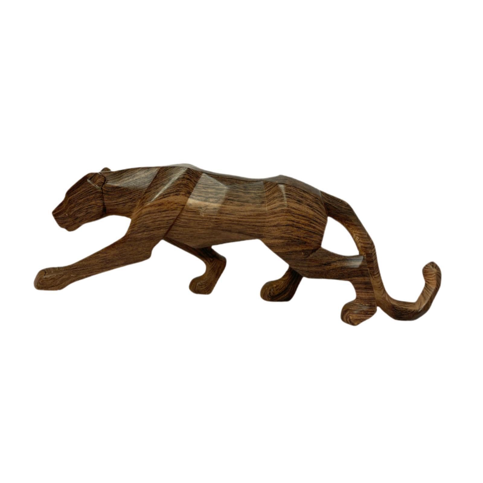 PIXZCSA Leopard Sculpture Stylish Animal Craft For Bathroom Sculpture Animal Craft Gift Modern Art Home Party Leopard Sculptures, brown, 25.5x8.5x5cm