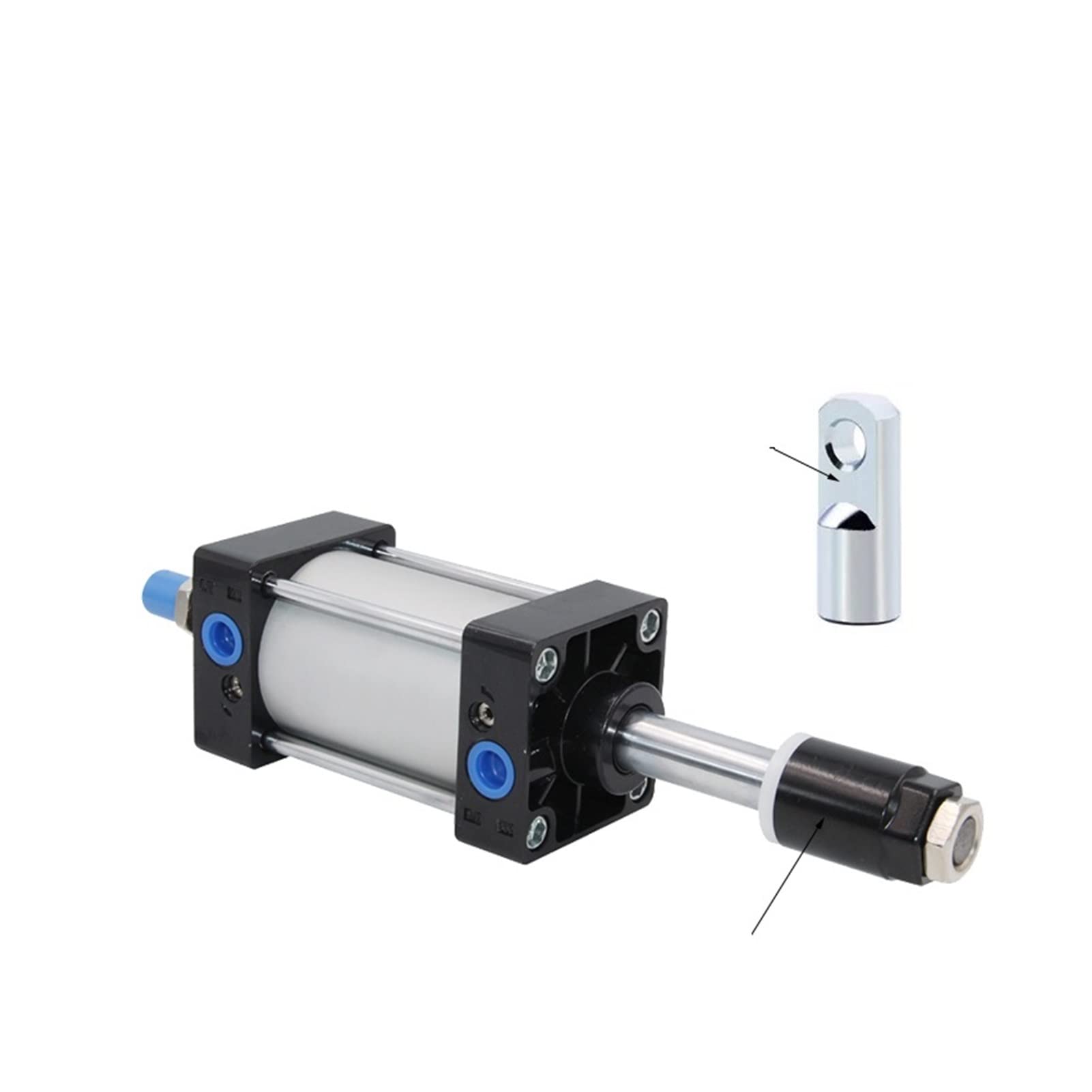 Pneumatic Cylinder Standard Pneumatic Cylinder Bore 80mm Double Acting Air Cylinders Adjustable Stroke 100-150mm Large Thrust(SCJ80x150-50 and I,Without)