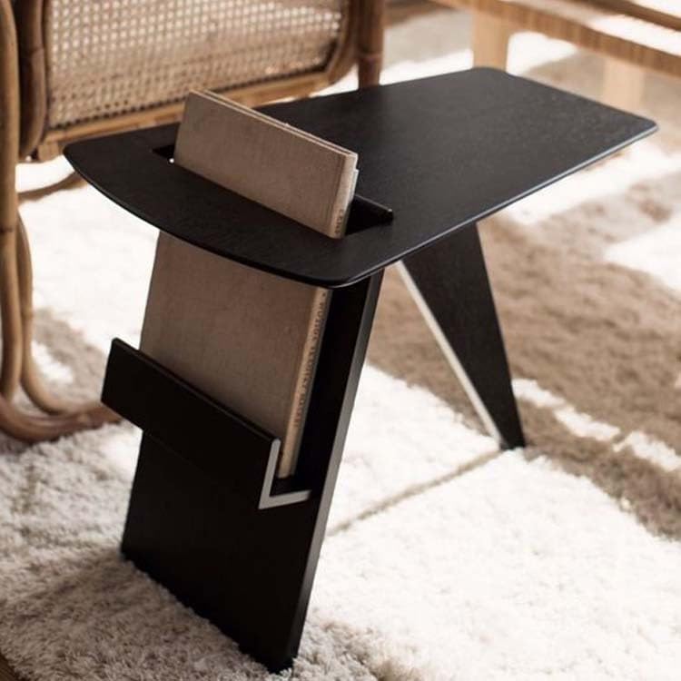 Table d'appoint de canapé en bois massif moderne pour salon et bureau - 5